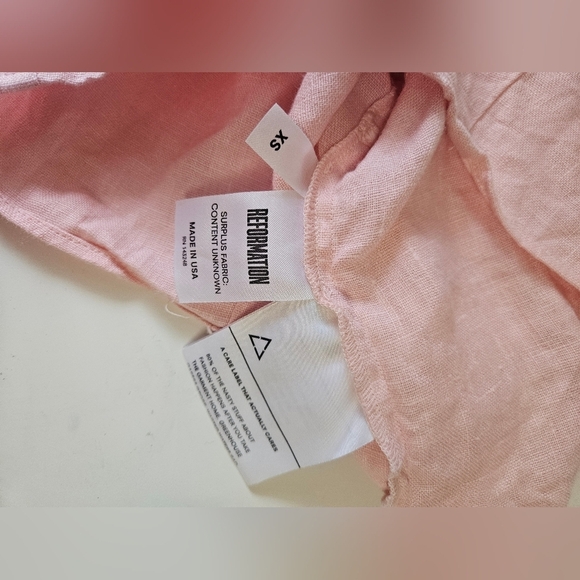 Reformation - Women's Pink Crop Top with Chic Design Sz XS - Picture 8 of 8